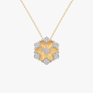 Aurora Bloom Diamond Pendant